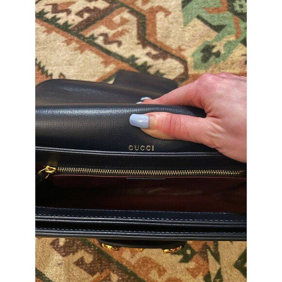 GUCCI Horsebit 1955 Velvet Azalea Calfskin Baiadera Stripe Shoulder Bag in Multi - Picture 12 of 12